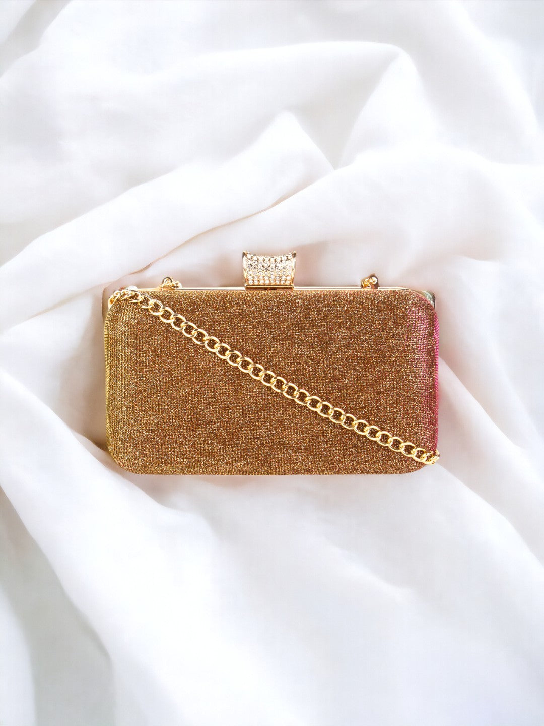 Gold shimmer clutch new arrivals