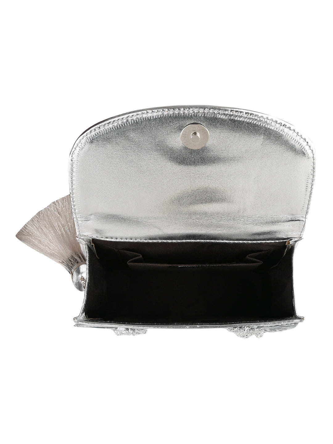 Ladies Silver fringe sling bag