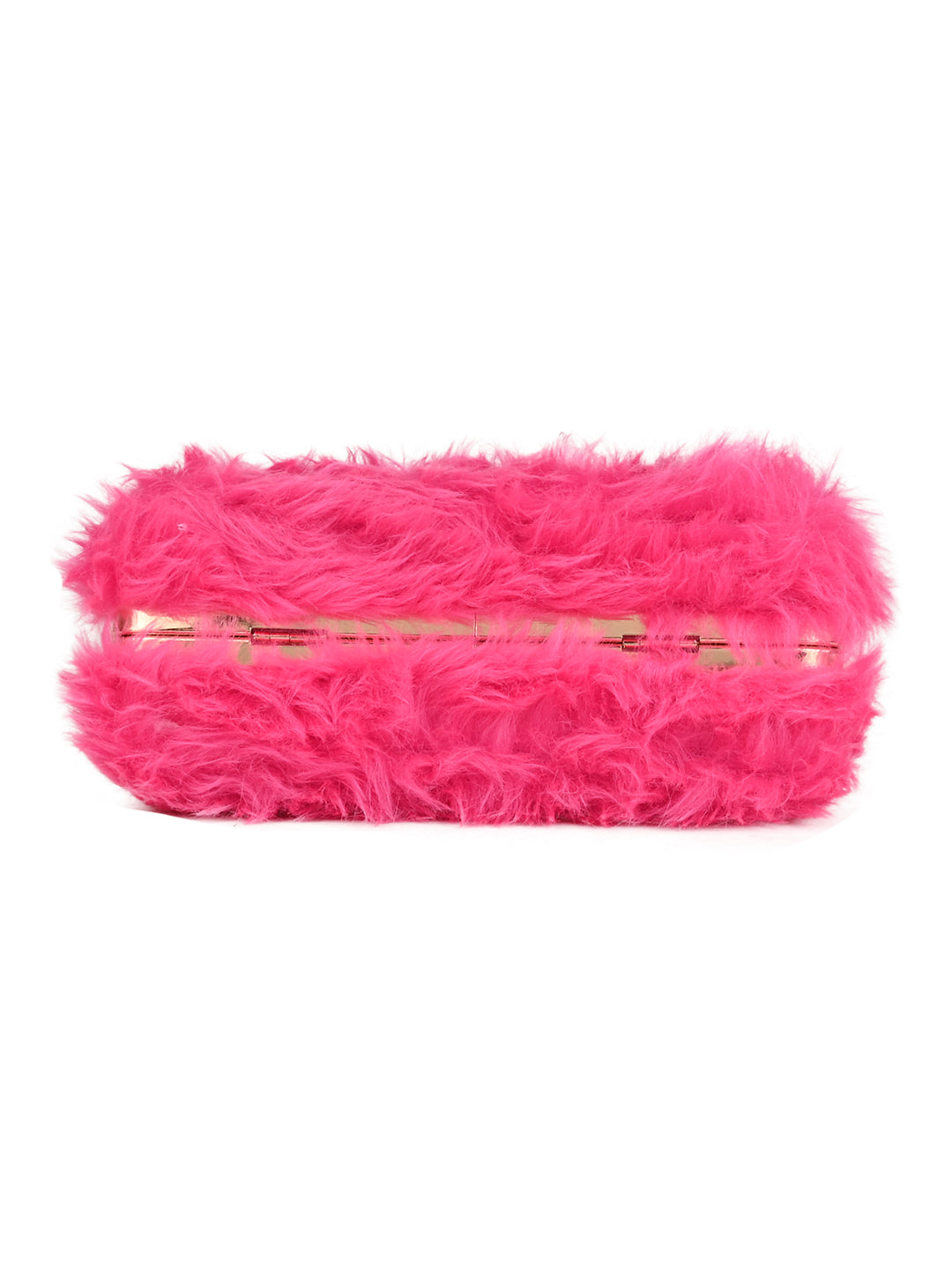 Pink fur clutch