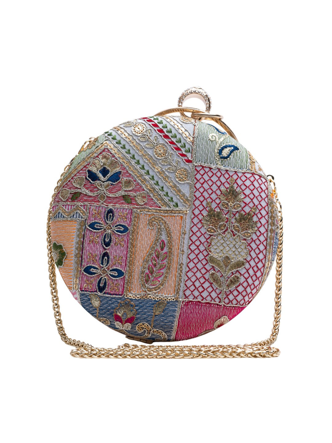 Round Ethnic Clutch