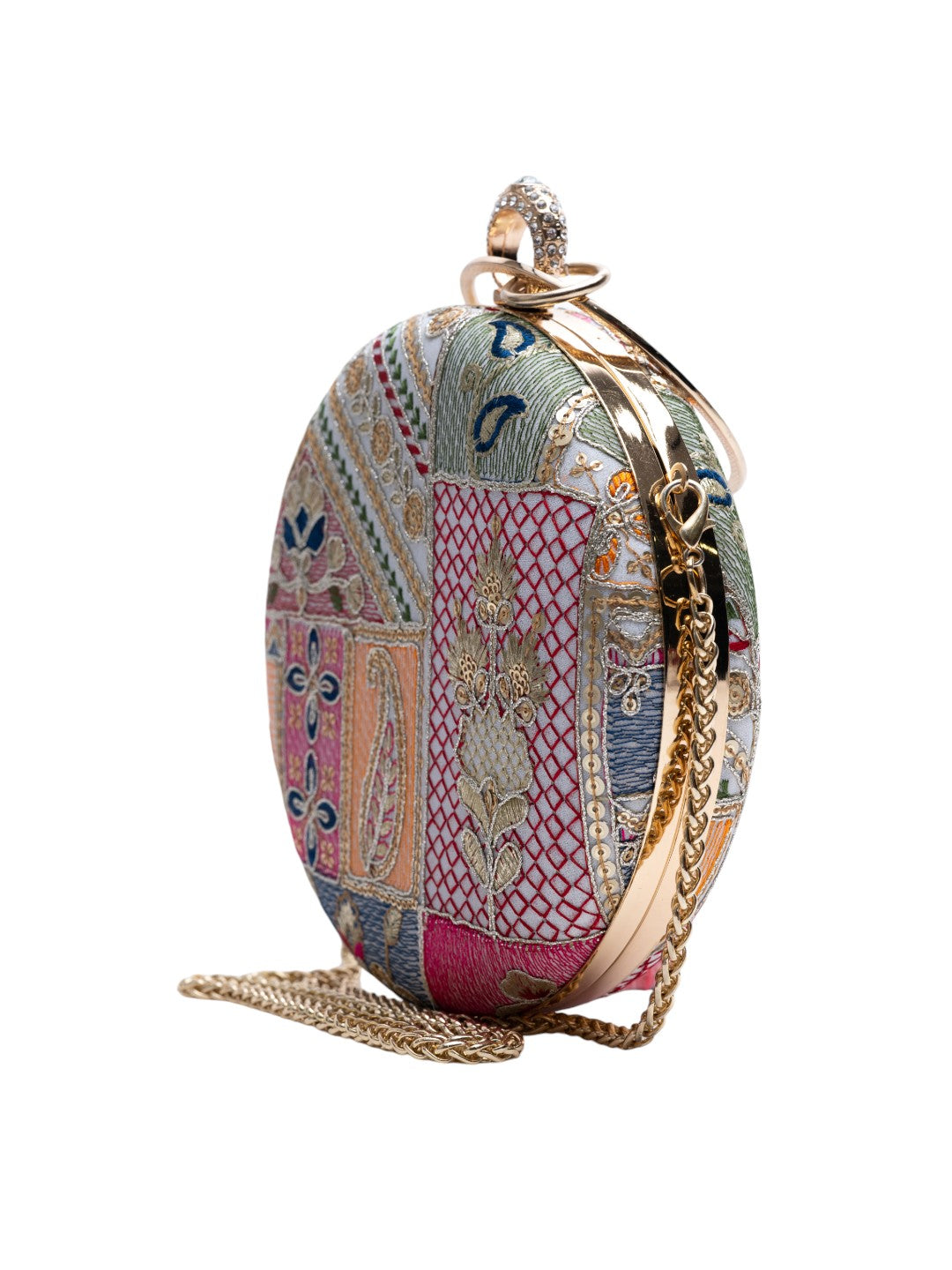 Round Ethnic Clutch