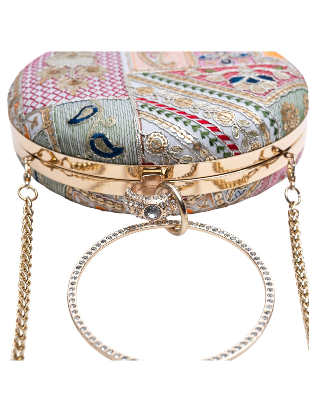 Round Ethnic Clutch